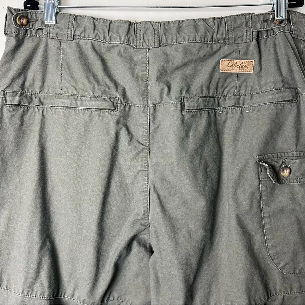 Cabela’s -‎ Men’s Convertible Cargo Pants Shorts Khaki Green Fishing - Sz. 40/30